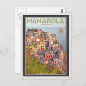 Manarola Vineyard Sunset - The Black Postkarte (Vorne/Hinten)