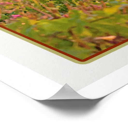 Manarola Vineyard Sunset (weiß) Poster (Ecke)