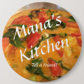 Manas Kitchen-Abzeichen Button (Vorderseite)