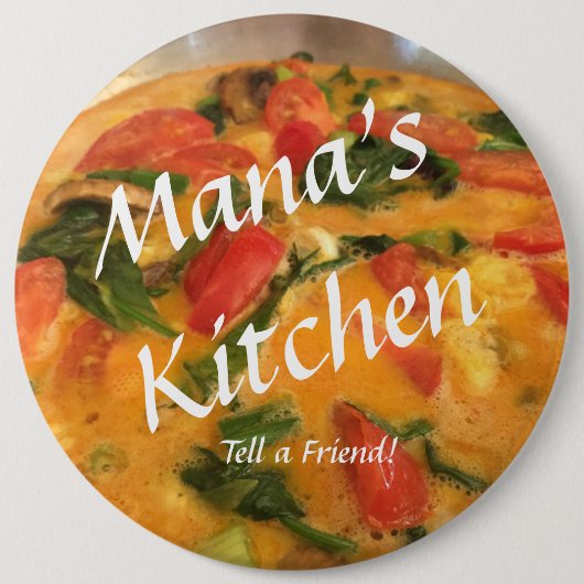 Manas Kitchen-Abzeichen Button (Vorderseite)