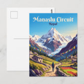 Manaslu Circuit Nepal Postkarte (Vorne/Hinten)