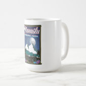 Manaslu Himalayas Nepal Reiseplakatkarte Kaffeetasse (VorderseiteRechts)
