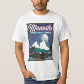 Manaslu Himalayas Nepal Reiseplakatkarte T-Shirt (Vorderseite)