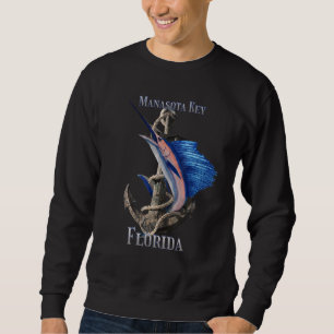 Manasota Key Florida Schwertfisch Marlin Ocean Fis Sweatshirt