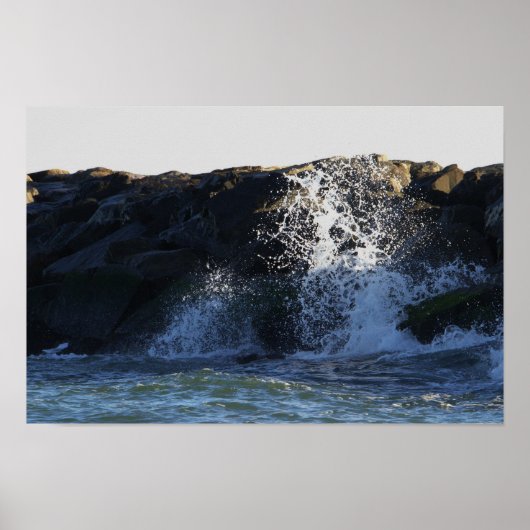 Manasquan Jetty Waves Poster (Vorne)