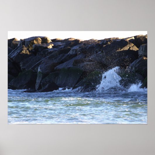 Manasquan Jetty Wellen Poster (Vorne)