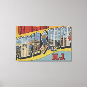 Manasquan, New-Jersey - große Buchstabe-Szenen 2 Leinwanddruck