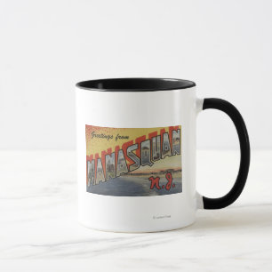 Manasquan, New-Jersey - große Buchstabe-Szenen 2 Tasse