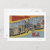 Manasquan, New Jersey - Große Buchstabenszenen Postkarte (Vorne/Hinten)