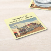 Manasquan NJ koordiniert Länge und Breite Rechteckiger Pappuntersetzer (angewinkelt)