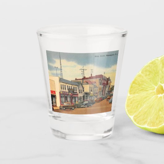 Manasquan NJ, Main St, Vintag Schnapsglas (Vorderseite)