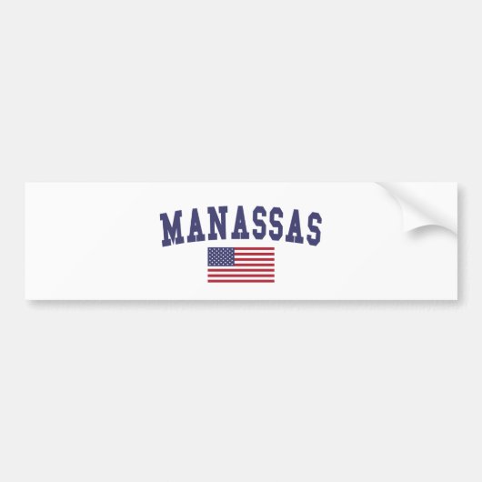 Manassas US-Flagge Autoaufkleber (Vorne)