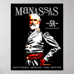 Manassas Virginia Retro Reise Plakat