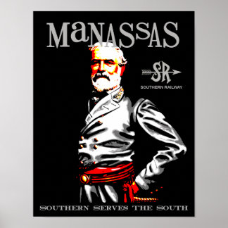 Manassas Virginia Retro Reiseposter Poster