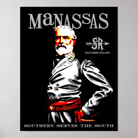 Manassas Virginia Retro Reiseposter Poster (Vorne)
