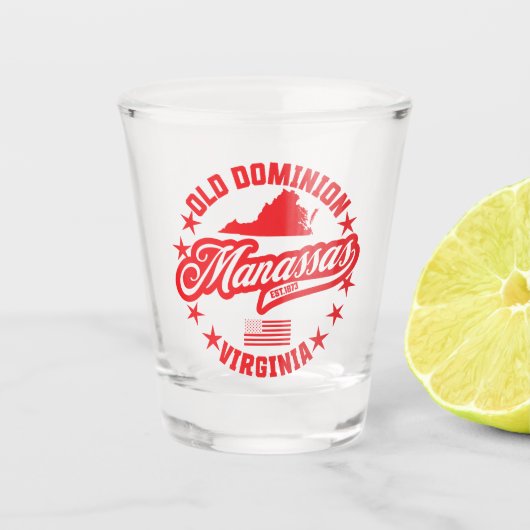 Manassas, Virginia Schnapsglas (Vorderseite)
