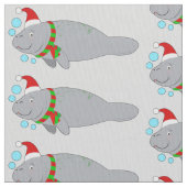 Manat mit Weihnachtsmannmütze und Scarf Stoff (Nahaufnahme)