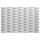 Manat mit Weihnachtsmannmütze und Scarf Stoff (Fat Quarter (45,7 x 55,9 cm))