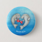 "Manatea for two" niedliche Teeküche Abzeichen Button (Vorderseite)