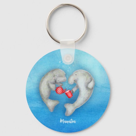 "Manatea for two" Teeküche Schlüsselanhänger (Vorderseite)