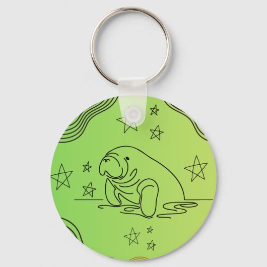 Manatedesign auf Schlüsselanhänger (Vorderseite)