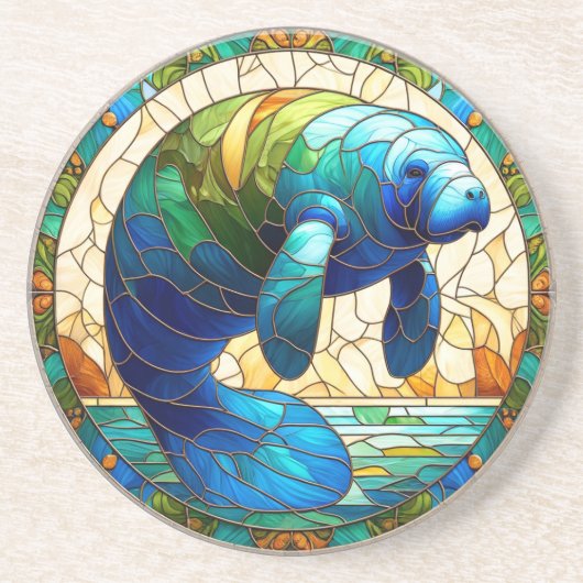 Manatee #2 Ganzkörper-Untersetzer Getränkeuntersetzer (Vorne)