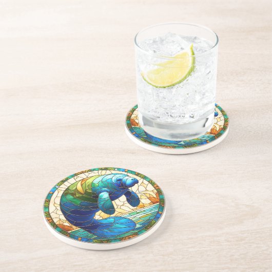 Manatee #2 Ganzkörper-Untersetzer Getränkeuntersetzer (Seite)