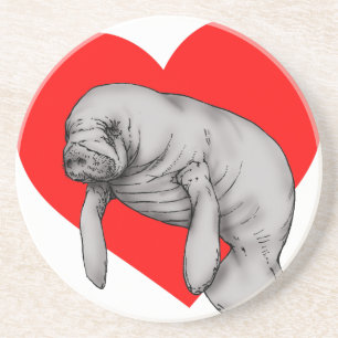manatee art untersetzer