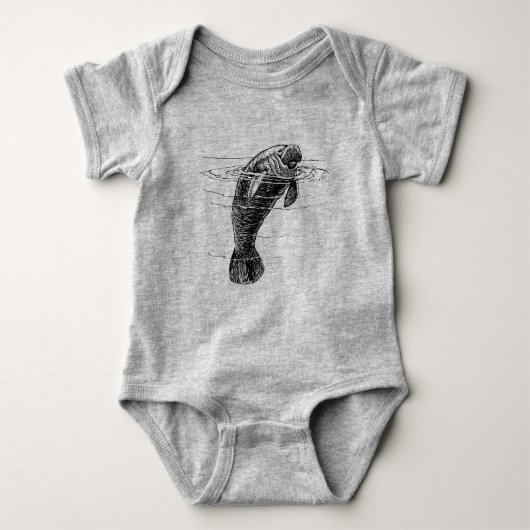 Manatee Baby Bodysuit Strampler (Vorderseite)