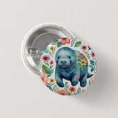 Manatee Baby Shirt Button (Vorne & Hinten)