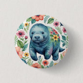 Manatee Baby Shirt Button (Vorderseite)