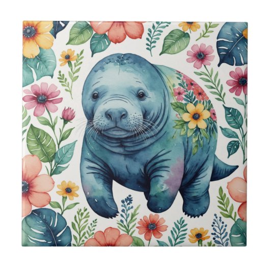 Manatee Baby Shirt Fliese (Vorderseite)