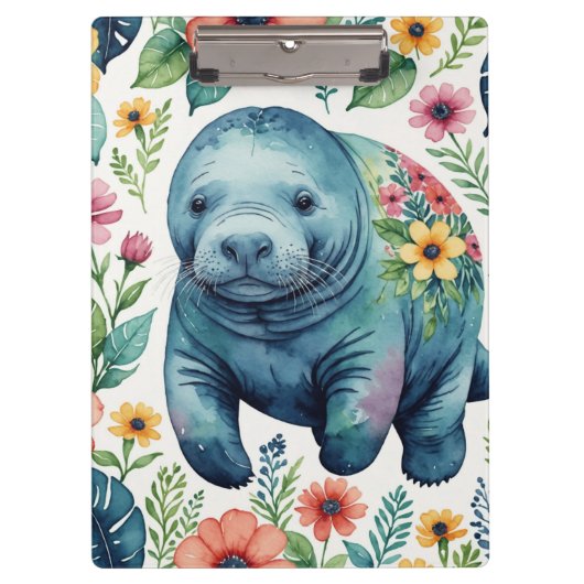Manatee Baby Shirt Klemmbrett (Vorderseite)