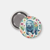 Manatee Baby Shirt Magnet (Vorderseite/Rückseite)