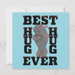Manatee - Best Hug Ever - Hug - ASL Design Dankeskarte