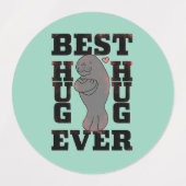 Manatee - Best Hug Ever - Hug - ASL Design Etiketten (Design 2)