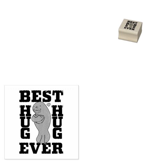 Manatee - Best Hug Ever - Hug - ASL Design Gummistempel (Stempel)