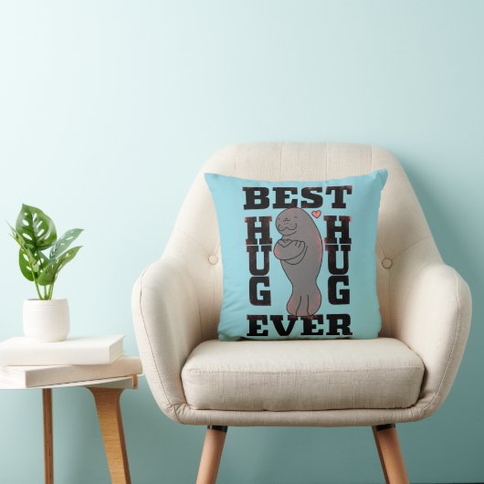 Manatee - Best Hug Ever - Hug - ASL Design Kissen (Stuhl )