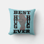 Manatee - Best Hug Ever - Hug - ASL Design Kissen (Vorderseite)