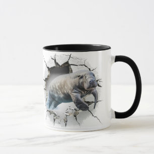 Manatee bricht durch Mauer Tasse
