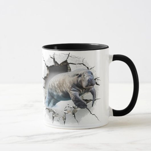 Manatee bricht durch Mauer Tasse (Rechts)