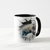 Manatee bricht durch Mauer Tasse (VorderseiteRechts)