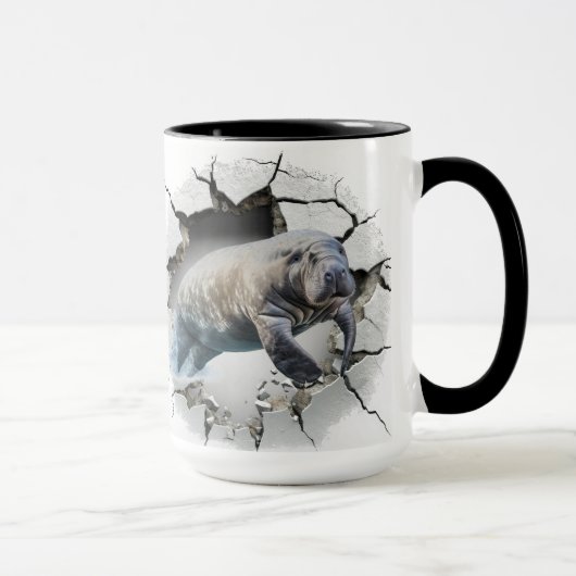 Manatee bricht durch Mauer Tasse (Rechts)