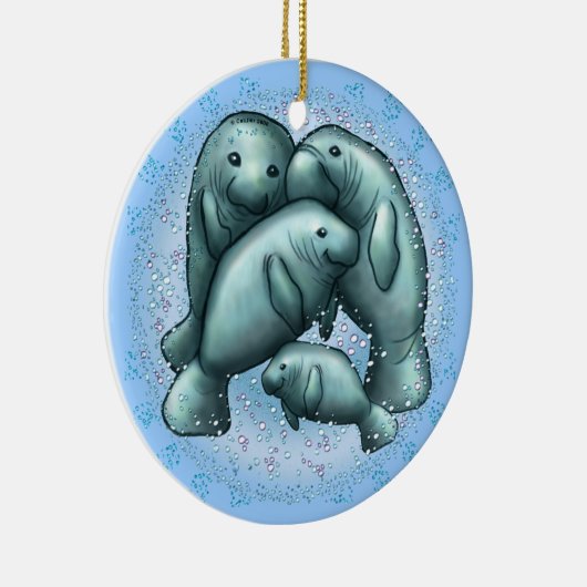 Manatee Bubbles Ornament (Rechts)