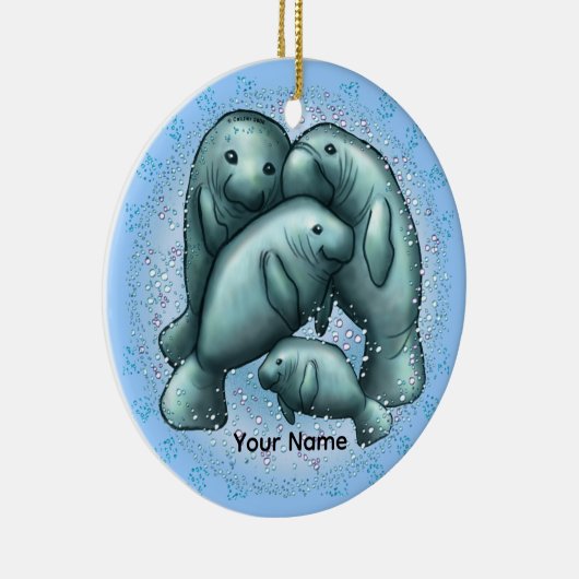 Manatee Bubbles Ornament (Rechts)
