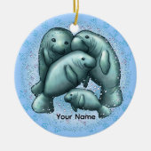 Manatee Bubbles Ornament (Vorne)