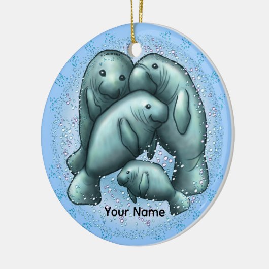 Manatee Bubbles Ornament (Links)