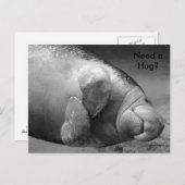 Manatee BW0196 "Braucht eine Umarmung?" Postkarte (Vorne/Hinten)