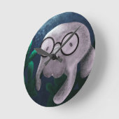 Manatee Clock Runde Wanduhr (Winkel)