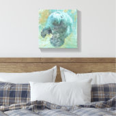 Manatee Coastal Living Painting Leinwanddruck (Insitu (Schlafzimmer))